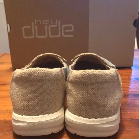 Hey Dude loafers, Size 7, light blue with gold stitching. - Picture 3 of 7